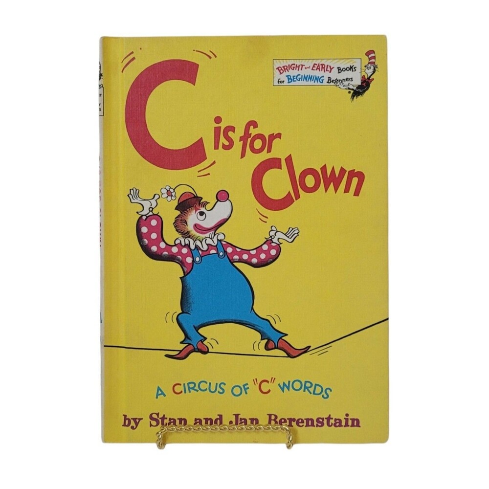 Dr Seuss C Is For Clown Bight Early Books Berenstain Circus Vintage 1972 HC